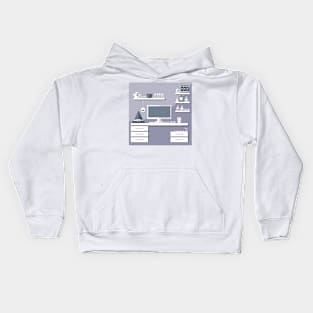 Halloween office interior Kids Hoodie